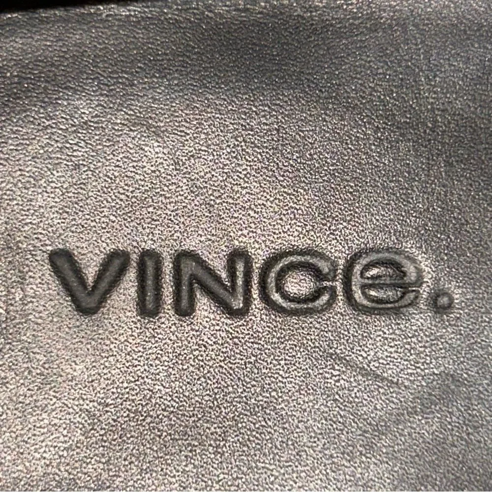 Vince Leather Snakeskin Print Slip On Loafer Shoes